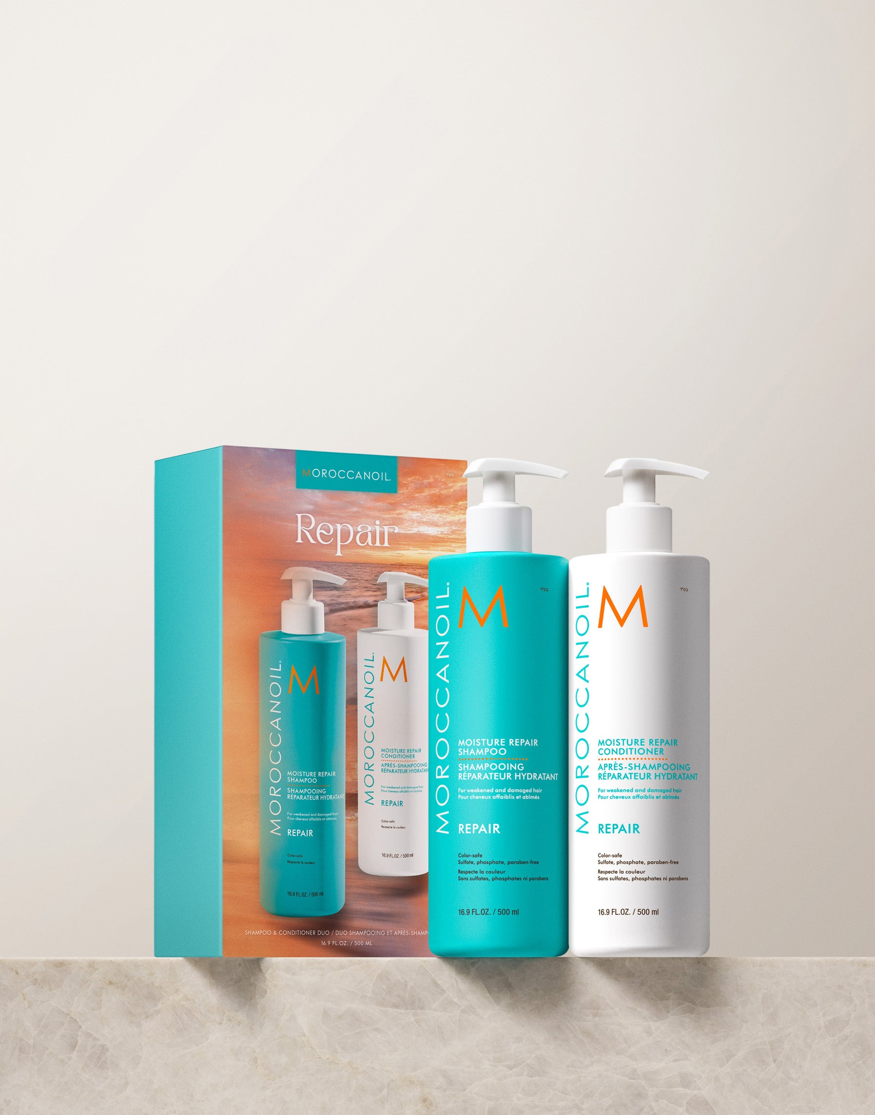 Moisture Repair Shampoo & Conditioner Half-Liter Set